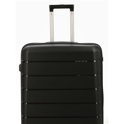 УЦЕНКА Чемодан 28", РР, 50*30*74, отд на молнии, код замок, 4 колеса, черный