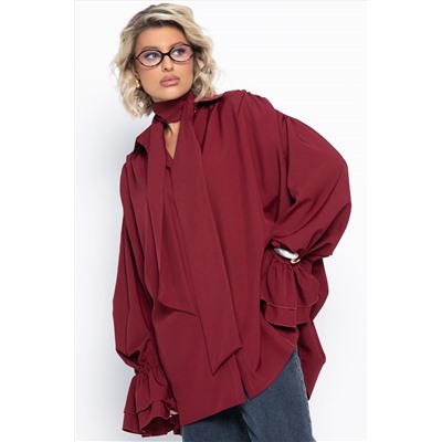 Блуза Присцилла (бордовая) Б14949-5М