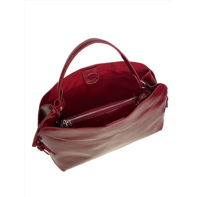 Женская сумка из натуральной кожи, цвет  красный