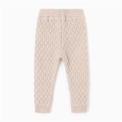 Брюки детские вязаные MINAKU: Knitwear collection, рост 80-86 см, бежевые