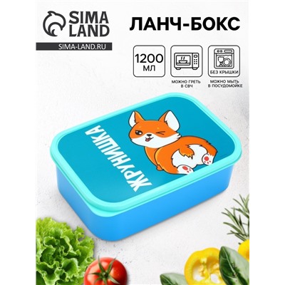Ланч - бокс прямоугольный «Жрунишка», 1200 мл