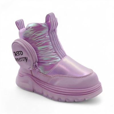 Дутики зимние В6063-19 сиреневые