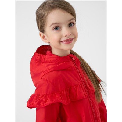 Куртка текстильная с полиуретановым покрытием для девочек (ветровка)