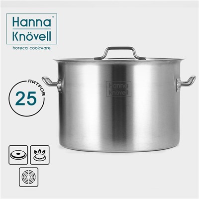 Кастрюля Hanna Knövell с крышкой, 25 л, d=36 см, h=24 см, толщина стенки 0.8 мм, нержавеющая сталь