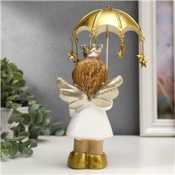 Фигурка полистоун «Ангел-принцесса со звёздочкой под зонтом», 20.5×11×11 см, МИКС