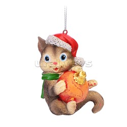 Полирезиновая подвеска "Котик с шариком" 7 см,