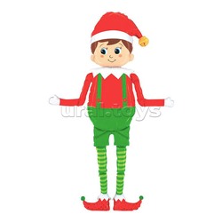 Шар 3D (65''/165 см) Ходячая Фигура, Новогодний эльф, 1 шт. в уп.