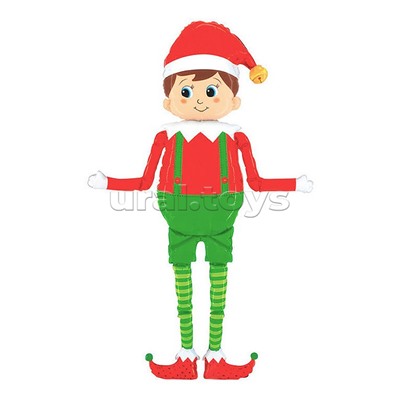 Шар 3D (65''/165 см) Ходячая Фигура, Новогодний эльф, 1 шт. в уп.