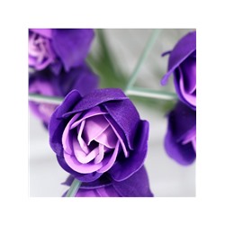 Мыльные розочки, фиолетово-белые, набор 24 шт.