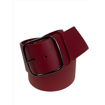 Ремень женский широкий из искусственной кожи, цвет бордовы