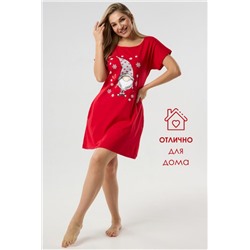 Туника новогодняя домашняя большие размеры Туж-гном (Красный)