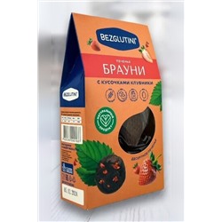 Печенье "Брауни" с клубникой Bezglutini 96г ЭКОПРОДУКТЫ, 1136957