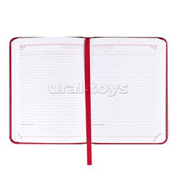 Ежедневник А6, 128л. недатир. "EVERYDAY CHRONICLES - RED" кожзам (красный)