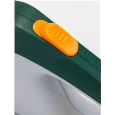 Рулетка - поводок для собак, лента 3 метра, белая/зелёная