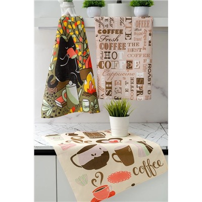 Натали Полотенце Набор кухонных полотенец Время чаепития