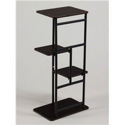 Подставка для цветов Greengo, 4 полки, 36×23×74 см, напольная, каркас металл, полки МДФ, чёрная