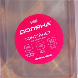 Контейнер для еды Доляна «Клик», 1.04 л, 20×15.5×7 см, с крышкой, жаропрочное стекло, МИКС