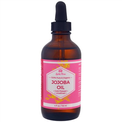 Leven Rose, 100% чистое и органическое масло жожоба, 4 унции (118 мл)