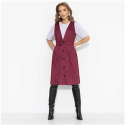 Сарафан из мягкой экозамши, Магическая сила (бордо)