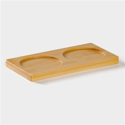 Набор для специй BellaTenero «Эстет. Грани», солонка, перечница 100 мл, на бамбуковой подставке, фарфор, белый