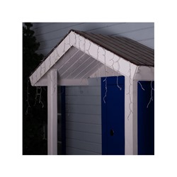 Гирлянда «Бахрома» 4×0.6 м, IP44, прозрачная нить, 180 LED, свечение тёплое белое, 8 режимов, 220 В