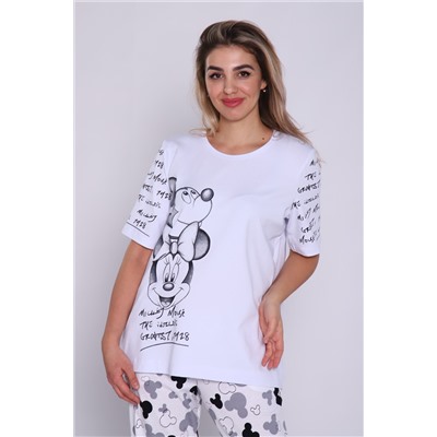 Костюм женский с брюками и футболкой 376