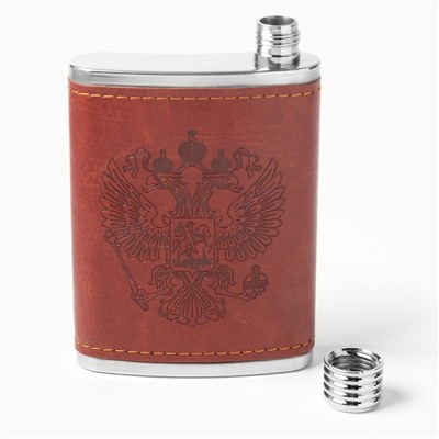 Фляжка «Герб», нержавеющая сталь, 120 мл, 4 oz
