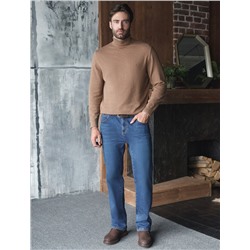 Джинсы утепленные прямые из эластичного денима с мягким флисом