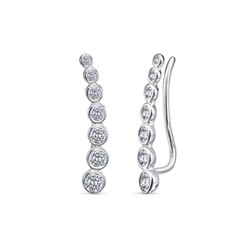 Серьги из серебра куб.циркон., В10-1436
