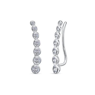 Серьги из серебра куб.циркон., В10-1436
