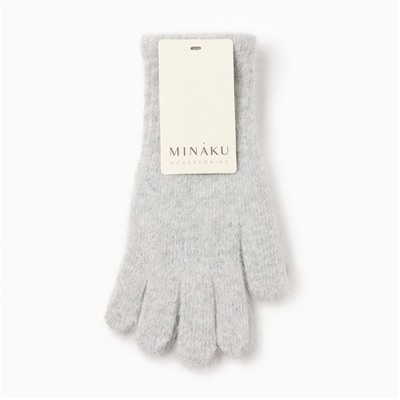 Перчатки женские MINAKU, цвет светло-серый, 25 см