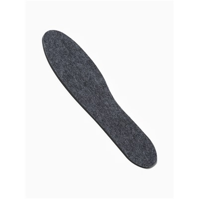 Стельки для обуви, утеплённые, двухслойные, универсальные, р-р RU до 47 (р-р Пр-ля до 46), 29.5 см, пара, серые