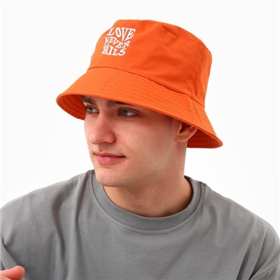Панама Love, оранжевая, р-р 56