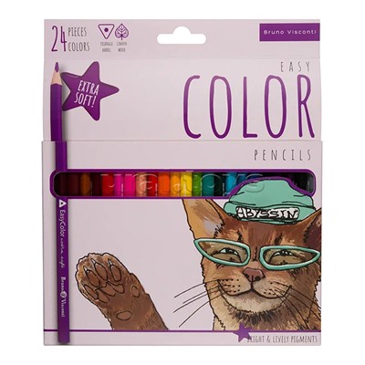Карандаши цветные "Easycolor" 24 цв.