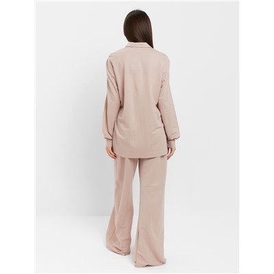 Костюм женский (рубашка, брюки, топ) KAFTAN Base, размер 44, цвет пудровый