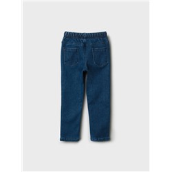 Брюки текстильные джинсовые утепленные флисом для мальчиков
