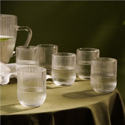 Стаканы SL Home «Модерн», 260 мл, 7.5×9.5 см, набор 6 шт., стекло, прозрачные