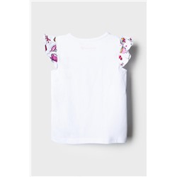 Комплект трикотажный для девочек: джемпер (футболка), шорты PLAYTODAY, 1239768