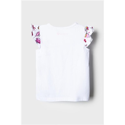 Комплект трикотажный для девочек: джемпер (футболка), шорты PLAYTODAY, 1239768