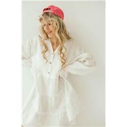 Платье лён  FREEDOM007/02/Белый