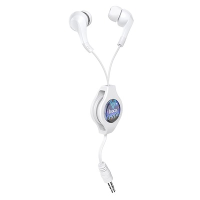 Проводные наушники с микрофоном внутриканальные Hoco M68 Easy (повр. уп.) Jack 3,5  (white)