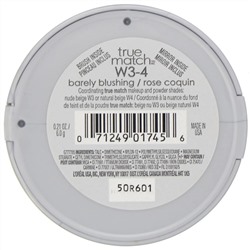 L'Oreal, Румяна True Match Super-Blendable Blush, оттенок W3-4 «Легкий румянец», 6 г