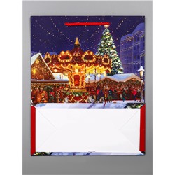 Пакет подарочный новогодний ламинированный, «Новогодний парк», 26×12×32 см