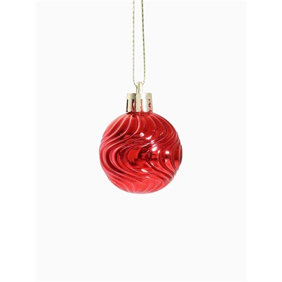 Ёлочные игрушки «Мелодия», шары новогодние, d=4 см, набор 12 шт., белый/красный
