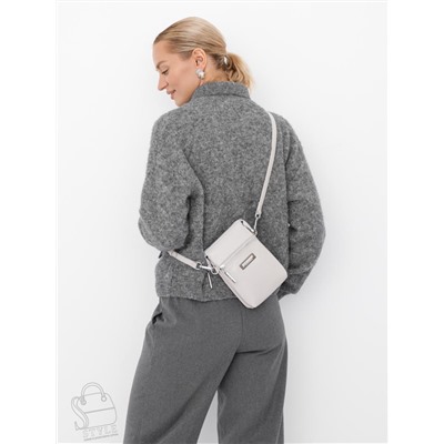 Сумка женская кожаная 0782CH l.gray Polina&Eiterou  в Новосибирске