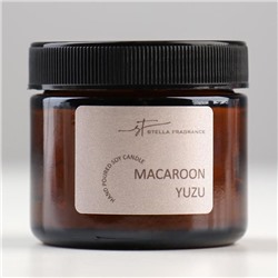 Ароматическая свеча в банке Macaroon yuzu, соевый воск, 50 г, печенье и юзу