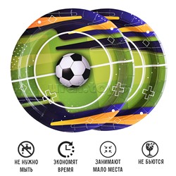 Набор посуды одноразовой "Футбол" тарелки (10 шт)