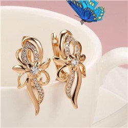 Серьги крупные висячие, покрытие позолота 585 пробы,H0276, арт.212.007