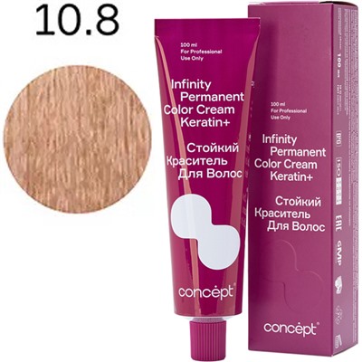CONCEPT Infinity Стойкий краситель для волос 10.8 Очень светлый блондин жемчужный 100 мл
