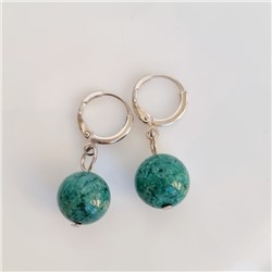 Серьги бижутерия висячие Амазонит, 1028, арт.218.077